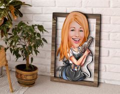 BK Gift Kişiye Özel Kadın Kuaför Karikatürlü 3D Ahşap Tablo, Sevgiliye Hediye, Arkadaşa Hediye, Yıl Dönümü Hediyesi, Doğum Günü Hediyesi-2