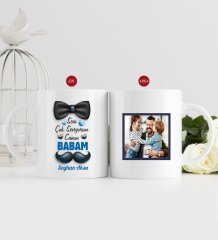 Kişiye Özel Babalar Günü Hediyesi Fotoğraflı Kupa Bardak-93