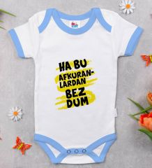 BK Kids Bezdum Tasarımlı Mavi Bebek Body Zıbın-4