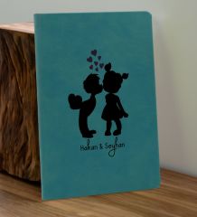 BK Gift Sevgiliye Özel İsimli Turkuaz Defter ve Cam Matara Hediye Seti-16, Sevgiliye Hediye, Sevgililer Günü, Yeni İş Hediyesi