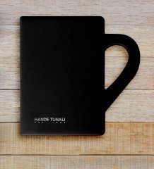Kişiye Özel Kupa Görünümlü Siyah Defter