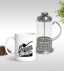 Kişiye Özel Benim Babam Adam Gibi Adam Tasarımlı Kupa & French Press Seti-1