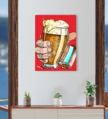 BK Gift Cafe & Bar & Restaurant Konseptli Kanvas Tablo 30x50cm-31