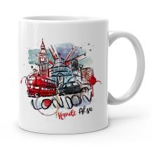 Kişiye Özel London Tasarımlı Beyaz Kupa Bardak - 1