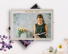 Kişiye Özel Tam Boy Kadın Karikatürlü 1000 Parça Profesyonel Puzzle-1