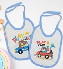 BK Kids Play Time ve Play Day Tasarımlı 2’li Mavi Mama Önlüğü-1