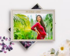 Kişiye Özel Tam Boy Hamile Kadın Karikatürlü 1000 Parça Profesyonel Puzzle-1
