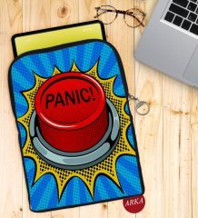BK Gift Pop Art Tasarımlı Taşınabilir Koruyucu Tablet Kılıfı & Organizer Çanta - Siyah-16