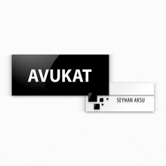 Kişiye Özel Avukat Duvar & Kapı İsimliği (Model 8)