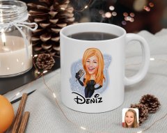 Kişiye Özel Assolist Karikatürlü Beyaz Kupa Bardak-1