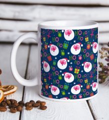 BK Gift Noel Baba Tasarımlı Beyaz Kupa Bardak-9
