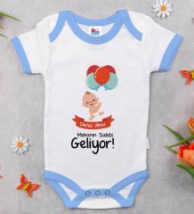 BK Kids Kişiye Özel Mavi Bebek Body Zıbın - Model 69