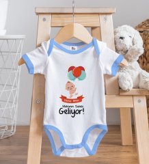 BK Kids Kişiye Özel Mavi Bebek Body Zıbın - Model 69