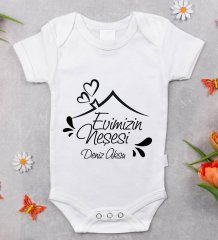 BK Kids Kişiye Özel Fotoğraflı Bebek Yastık ve Bebek Body Zıbın Hediye Seti - Model 6