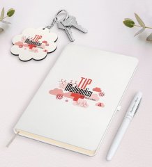 Kişiye Özel Tıp Mühendisi Beyaz Defter Kalem Ve Anahtarlık Hediye Seti