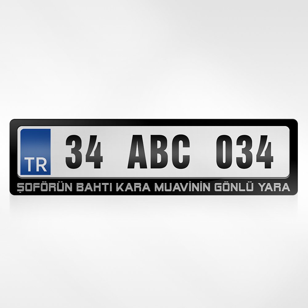 Kişiye Özel Şoförün Bahtı Kara Muavini Gönlü Yara Yazılı Plakalık