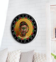 Kişiye Özel Fotoğraflı Eğlenceli 40cm Dart Oyun Seti Model 1