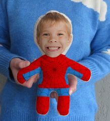 BK Gift Hediye Kutusunda Kişiye Özel Fotoğraflı Süper Kahraman Tasarımlı Bebek Yastık-8, Arkadaşa Hediye, Sevgiliye Hediye, Doğum Günü Hediyesi
