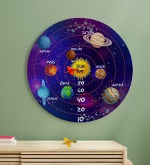 BK Gift Güneş Sistemi Tasarımlı 40cm Dart Oyun Seti