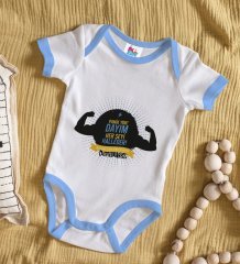 BK Kids Kişiye Özel Mavi Bebek Body Zıbın - Model 67