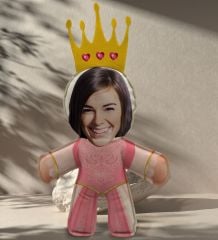 BK Gift Hediye Kutusunda Kişiye Özel Fotoğraflı Kraliçe Bebek Yastık, Arkadaşa Hediye, Sevgiliye Hediye, Doğum Günü Hediyesi