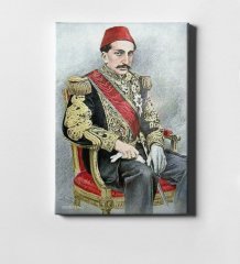 Kişiye Özel Sultan II Abdülhamit Han Kanvas Tablo (50 x 70 cm.) 6