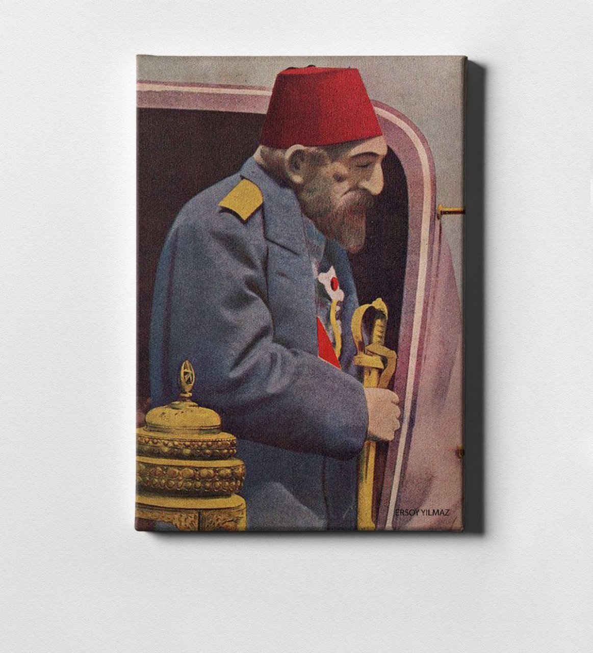 Kişiye Özel Sultan II Abdülhamit Han Kanvas Tablo (50 x 70 cm.) 4