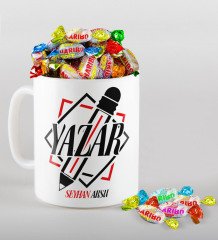Kişiye Özel Yazar Kupa ve Haribo Şeker Hediye Seti-3