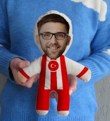 BK Gift Hediye Kutusunda Kişiye Özel Fotoğraflı Ay-Yıldız Formalı Bebek Yastık-2, Arkadaşa Hediye, Sevgiliye Hediye, Doğum Günü Hediyesi