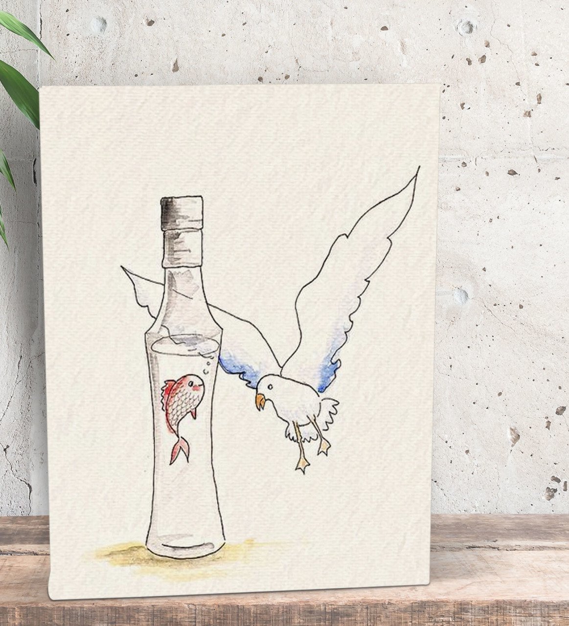 BK Gift Rakı Tasarımlı Dekoratif Mini Kanvas Tablo 15x20cm-9