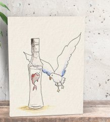 BK Gift Rakı Tasarımlı Dekoratif Mini Kanvas Tablo 15x20cm-9