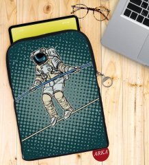 BK Gift Pop Art Tasarımlı Taşınabilir Koruyucu Tablet Kılıfı & Organizer Çanta - Siyah-9