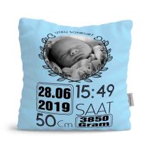 Kişiye Özel Çocuklar Mavi Yastık 60852
