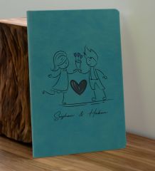 BK Gift Sevgiliye Özel İsimli Turkuaz Defter ve Cam Matara Hediye Seti-6, Sevgiliye Hediye, Sevgililer Günü, Yeni İş Hediyesi
