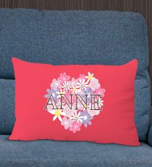 BK Gift Anneler Günü Tasarımlı Premium Kumaş Kırmızı Dikdörtgen Kırlent Yastık, Anneler Günü Hediyesi, Ev Dekorasyonu-3
