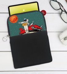 BK Gift Pop Art Tasarımlı Taşınabilir Koruyucu Tablet Kılıfı & Organizer Çanta - Siyah-8
