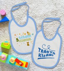 BK Kids Kızan Tasarımlı 2’li Mavi Mama Önlüğü-1