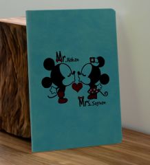 BK Gift Sevgiliye Özel İsimli Turkuaz Defter ve Cam Matara Hediye Seti-5, Sevgiliye Hediye, Sevgililer Günü, Yeni İş Hediyesi