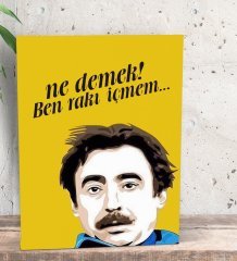 BK Gift Rakı Tasarımlı Dekoratif Mini Kanvas Tablo 15x20cm-7