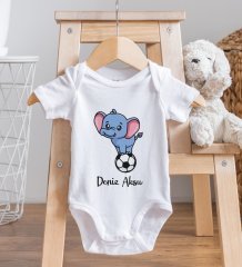 BK Kids Kişiye Özel Fotoğraflı Bebek Yastık ve Bebek Body Zıbın Hediye Seti - Model 4.4