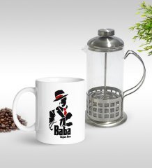 Kişiye Özel Baba Godfather Tasarımlı Kupa & French Press Seti-18