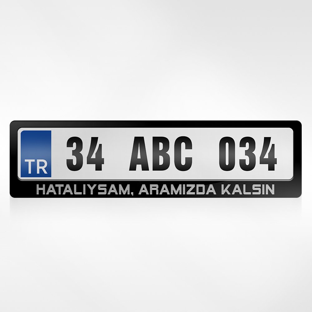 Kişiye Özel Hatalıysam Aramızda Kalsın Yazılı Plakalık