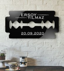 Kişiye Özel İsimli Jilet Figürlü Ahşap Kapı & Duvar Objesi-4