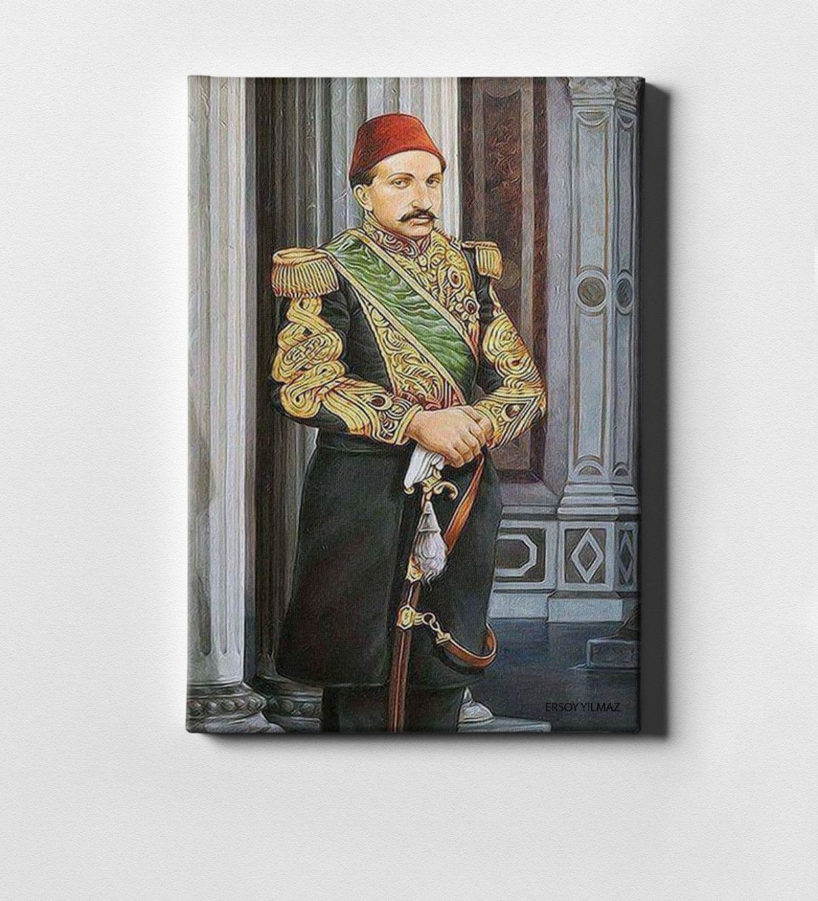 Kişiye Özel Sultan II Abdülhamit Han Kanvas Tablo (50 x 70 cm.) 1