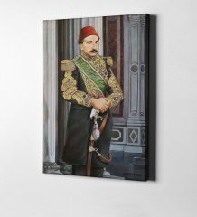 Kişiye Özel Sultan II Abdülhamit Han Kanvas Tablo (50 x 70 cm.) 1
