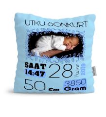 Kişiye Özel Çocuklar Mavi Yastık 57849