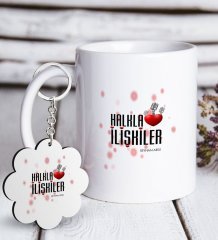 Kişiye Özel Mesleki Halkla İlişkiler Beyaz Kupa ve Anahtarlık Hediye Seti