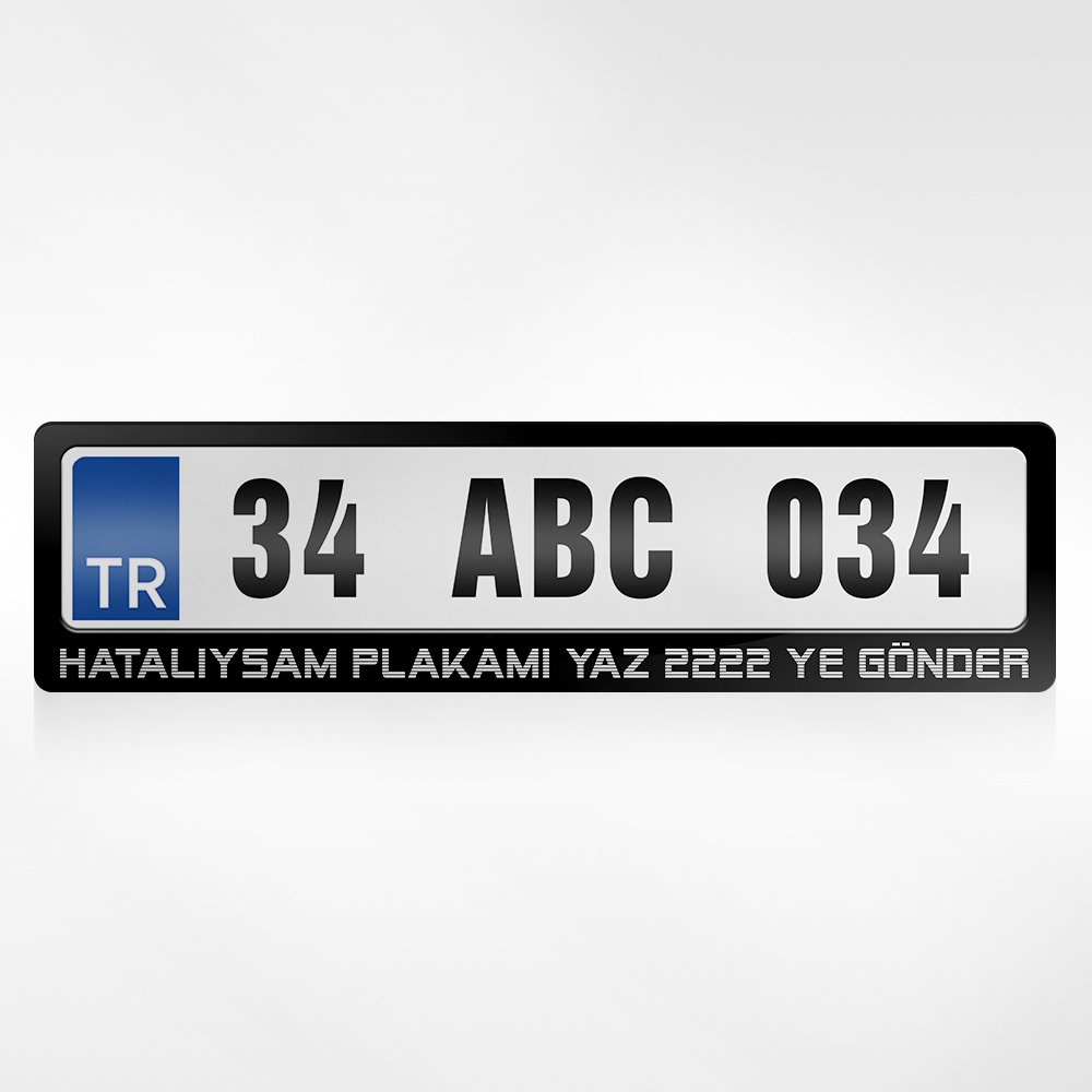Kişiye Özel Hatalıysam Plakamı Yaz 2222 ye Gönder Yazılı Plakalık