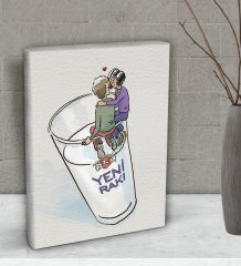 BK Gift Rakı Tasarımlı Dekoratif Mini Kanvas Tablo 15x20cm-3