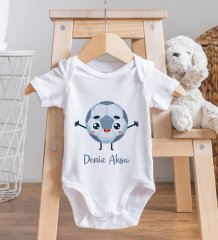 BK Kids Kişiye Özel Fotoğraflı Bebek Yastık ve Bebek Body Zıbın Hediye Seti - Model 4.1